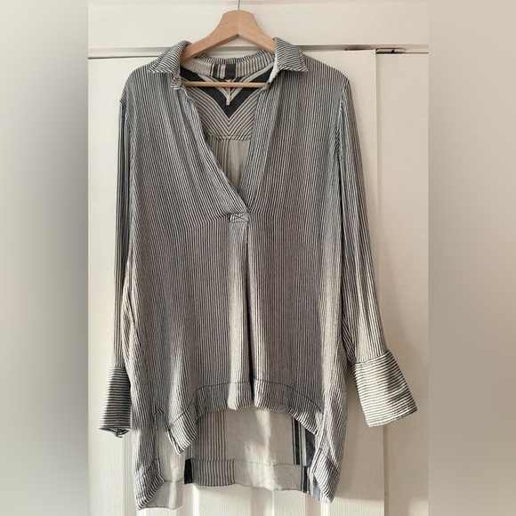 Free People Striped Tunic Double‎ Lined Size Medium EUC - Picture 1 of 5